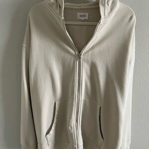 MATE the Label Organic Fleece Oversized Zip Hoodie